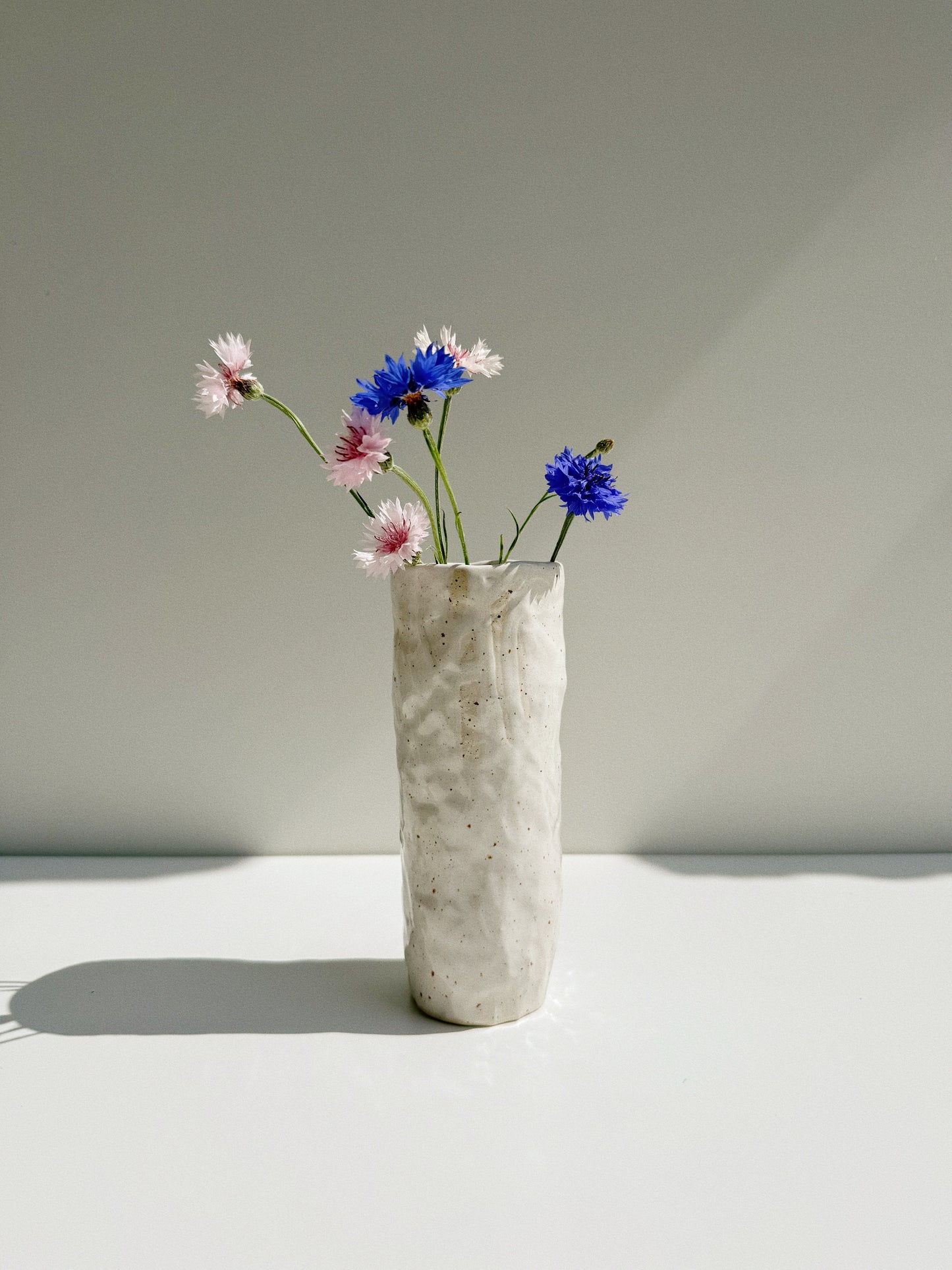 Vase pincé blanc #1