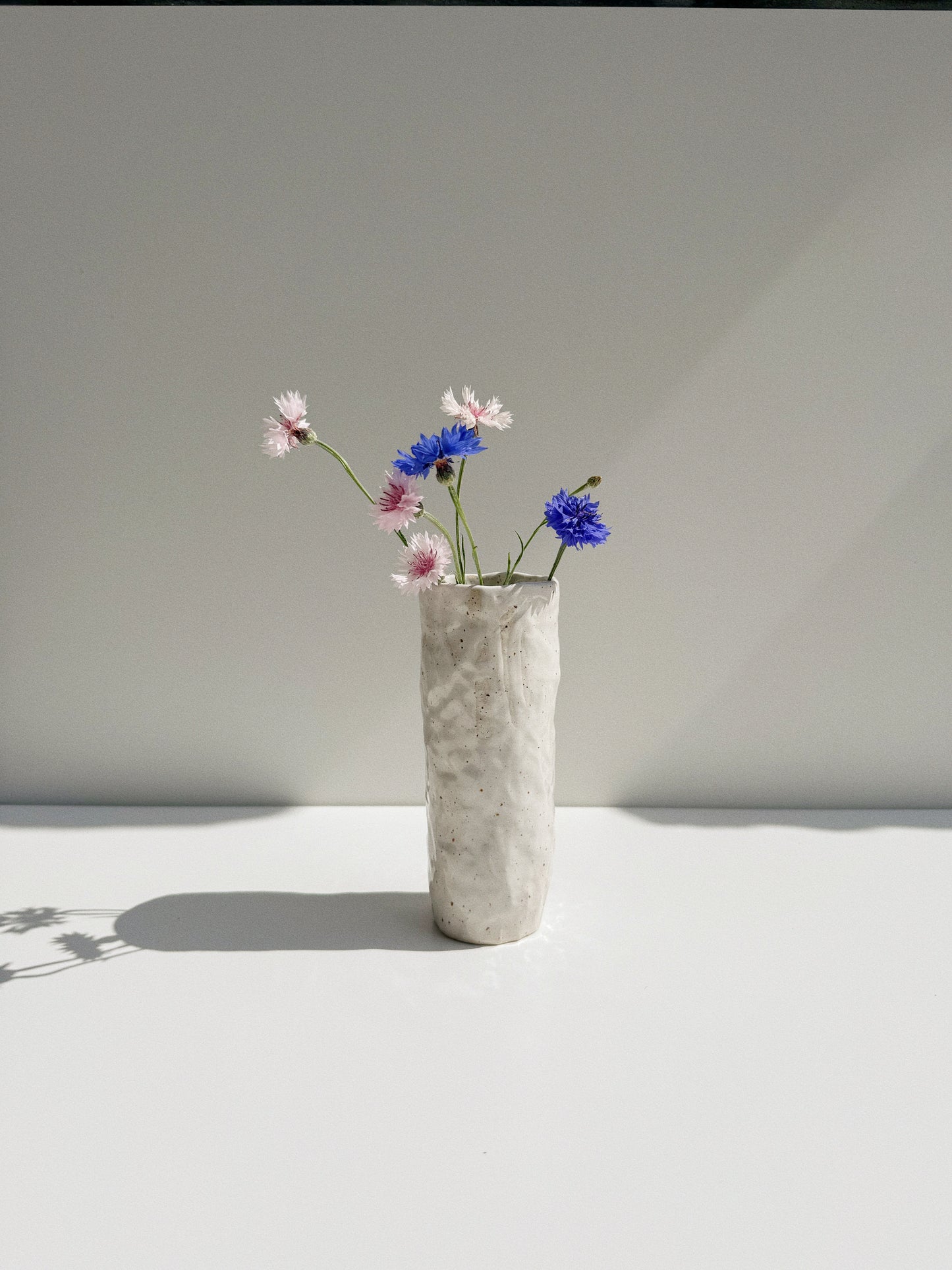 Vase pincé blanc #1