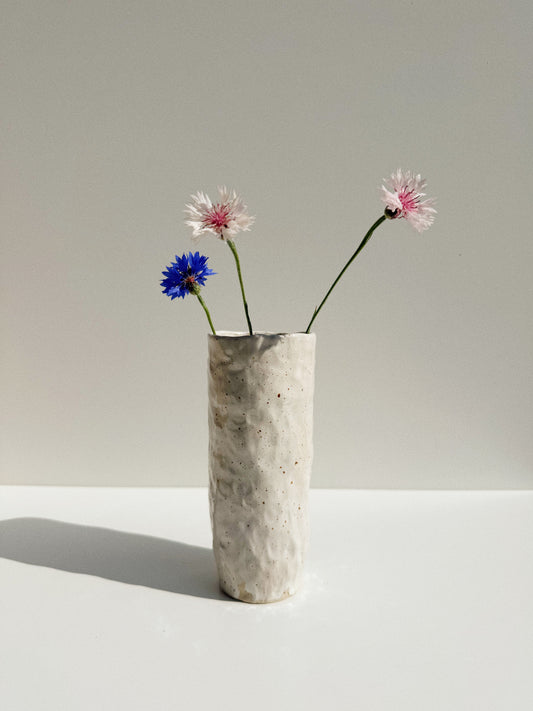 Vase pincé blanc #2